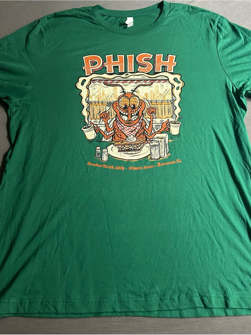 Phish Official Concert Tour Tee Allstate Arena 2012 XL
